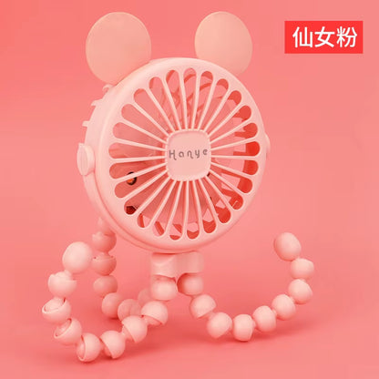 Fan for Cart Stroller Fan Portable Outdoor Fan Clip on for Baby 600Mah USB Rechargeable Handheld Electric Fan for Home 3 Speeds
